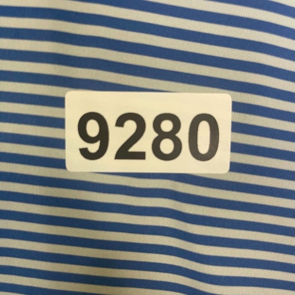 FootJoy Golf Polo Shirt Mens XL Blue Striped Relaxed Fit Flit Hem - Picture 11 of 11